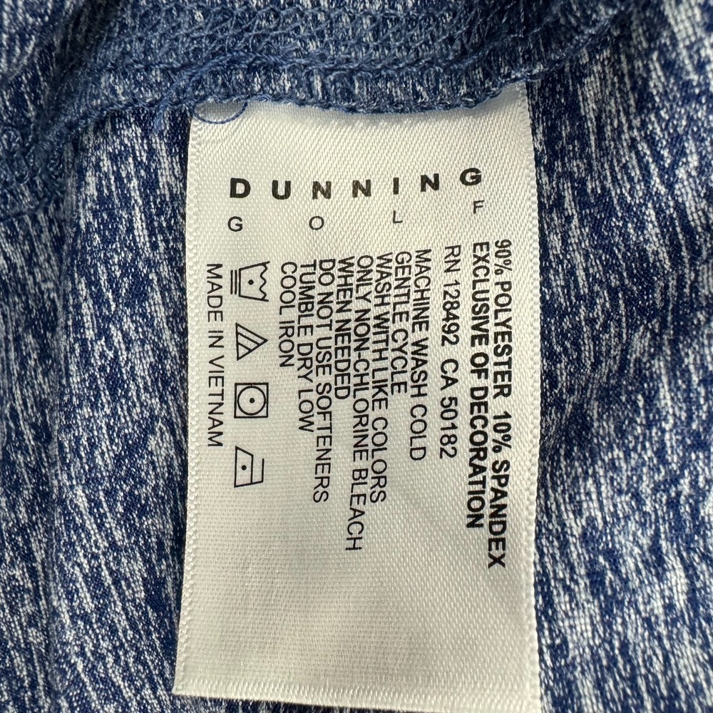 DUNNING GOLF Mens long sleeve V-Neck Active Pullover Shirt Blue - L - Picture 6 of 7